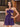Cut Waist 3D Rose Halter Ruffle Mini Prom Dress - Purple