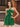 Cut Waist 3D Rose Halter Ruffle Mini Prom Dress - Emerald Green
