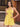 Cut Waist 3D Rose Halter Ruffle Mini Prom Dress - Yellow