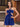 Cut Waist 3D Rose Halter Ruffle Mini Prom Dress - Royal Blue