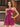 Cut Waist 3D Rose Halter Ruffle Mini Prom Dress - Fuchsia