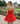 Strapless Boned Ruffle Chiffon Mini Ball Gown Prom Dress - Red