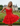 Strapless Boned Ruffle Chiffon Mini Ball Gown Prom Dress - Red