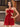 Cut Waist 3D Rose Halter Ruffle Mini Prom Dress - Red