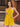 Cut Waist 3D Rose Halter Ruffle Mini Prom Dress - Mustard Yellow