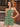 Cut Waist 3D Rose Halter Ruffle Mini Prom Dress - Sage Green