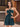 Cut Waist 3D Rose Halter Ruffle Mini Prom Dress - Peacock Blue