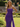 Strapless Hand Made Flower Long Mermaid Prom Dress With Waist Drop in Purple