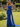 Strapless Hand Made Flower Long Mermaid Prom Dress With Waist Drop in Royal Blue