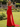 Strapless Hand Made Flower Long Mermaid Prom Dress With Waist Drop in Red