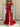 Cut Front Leaf Lace Boned Mermaid Prom Dress With Layered - Red