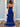 Crystal Lace Embroidery Chiffon Mermaid Prom Dress With Slit - Royal Blue