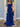 Crystal Lace Embroidery Chiffon Mermaid Prom Dress With Slit - Royal Blue