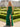 Crystal Lace Embroidery Chiffon Mermaid Prom Dress With Slit - Emerald Green