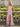 Crystal Lace Embroidery Chiffon Mermaid Prom Dress With Slit - Pink