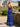 Crystal Lace Embroidery Chiffon Mermaid Prom Dress With Slit - Royal Blue