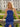 Crystal Lace Embroidery Chiffon Mermaid Prom Dress With Slit - Royal Blue