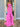 Crystal Lace Embroidery Chiffon Mermaid Prom Dress With Slit-Hot Pink