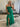 Leaf Lace Illusion Ruffle Mermaid Prom Dress - Green