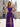 Ruched Bust Fitted Waist Pleated Mermaid Long Prom Dress With Slit - Purple