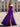 Ruched Bust Fitted Waist Pleated Mermaid Long Prom Dress With Slit - Purple