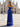 Ruched Bust Fitted Waist Pleated Mermaid Long Prom Dress With Slit - Royal Blue