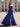 Ruched Bust Fitted Waist Pleated Mermaid Long Prom Dress With Slit - Royal Blue