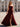 Ruched Bust Fitted Waist Pleated Mermaid Long Prom Dress With Slit - Burgundy