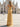 Ruched Bust Fitted Waist Pleated Mermaid Long Prom Dress With Slit - Gold