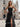 Bow Front Pleated Layered Ruffle Hem Long Prom Dress With Slit - Black