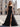 Bow Front Pleated Layered Ruffle Hem Long Prom Dress With Slit - Black