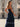 Ruffle Hem Pleated Lace Up Long Mermaid Prom Dress With Slit - Navy Blue