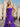 Ruffle Hem Pleated Lace Up Long Mermaid Prom Dress With Slit - Purple