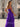 Ruffle Hem Pleated Lace Up Long Mermaid Prom Dress With Slit - Purple