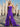 Ruffle Hem Pleated Lace Up Long Mermaid Prom Dress With Slit - Purple