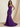 Zipped Back Strapless Chiffon Tulle Hem Long Mermaid Prom Dress in Purple