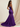 Zipped Back Strapless Chiffon Tulle Hem Long Mermaid Prom Dress in Purple