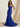 Zipped Back Strapless Chiffon Tulle Hem Long Mermaid Prom Dress in Royal Blue