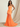 Zipped Back Strapless Chiffon Tulle Hem Long Mermaid Prom Dress in Orange