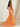 Zipped Back Strapless Chiffon Tulle Hem Long Mermaid Prom Dress in Orange