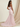 Zipped Back Strapless Chiffon Tulle Hem Long Mermaid Prom Dress in Pink
