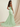 Zipped Back Strapless Chiffon Tulle Hem Long Mermaid Prom Dress in Mint Green