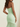 Zipped Back Strapless Chiffon Tulle Hem Long Mermaid Prom Dress in Mint Green