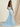 Zipped Back Strapless Chiffon Tulle Hem Long Mermaid Prom Dress in Lignt Blue