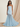 Zipped Back Strapless Chiffon Tulle Hem Long Mermaid Prom Dress in Lignt Blue