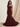 Zipped Back Strapless Chiffon Tulle Hem Long Mermaid Prom Dress in Burgundy