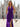 Halter Pleated Mermaid Lace Up Long Prom Dress With Twist - Purple
