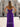 Halter Pleated Mermaid Lace Up Long Prom Dress With Twist - Purple