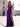 Halter Pleated Mermaid Lace Up Long Prom Dress With Twist - Purple