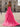 3D Flowers Pleated Long Layered Ruffle Hem Long Mermaid Prom Dress With Slit - Hot Pink